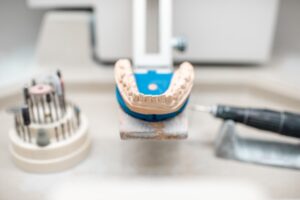 Dental technician working place at the laboratory Dental technician working place at the laboratory