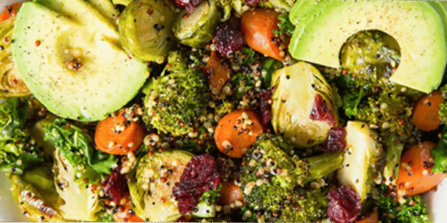 Quinoa & Roasted Veggie Power Bowl with Avocado Lime Dressing Quinoa & Roasted Veggie Power Bowl with Avocado Lime Dressing